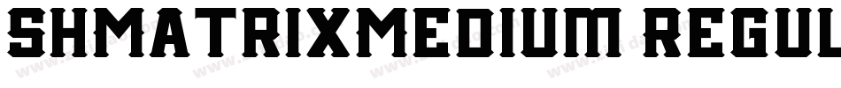 ShMatrixMedium Regul字体转换